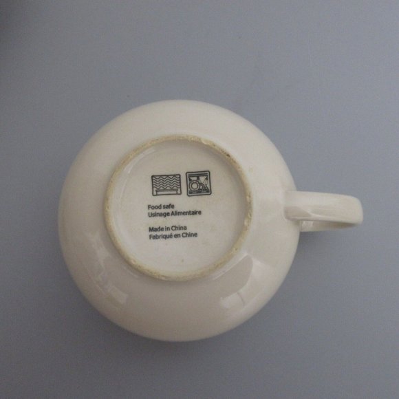 Stoneware Tea for One 3 pc Stackable Set with Teapot & Cup Cream w/Brown Lid - Picture 12 of 13